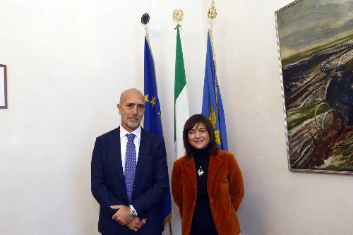 Debora Serracchiani (Presidente Regione Friuli Venezia Giulia) incontra Massimo Marchesiello (Prefetto Gorizia) - Trieste 27/11/2017